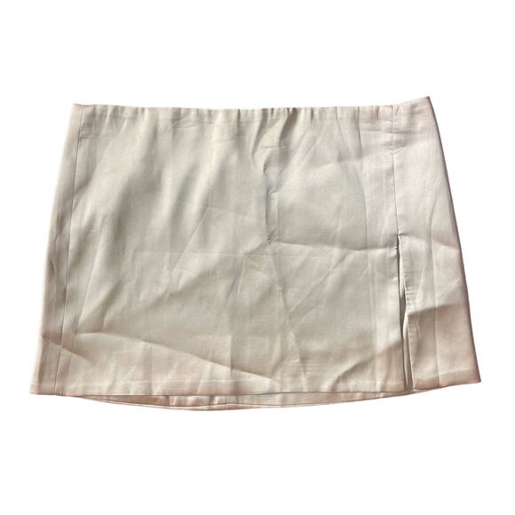 Edikted Seidiger Satin-Micro-Rock Gold Mini Skirt Size Large - Picture 4 of 8